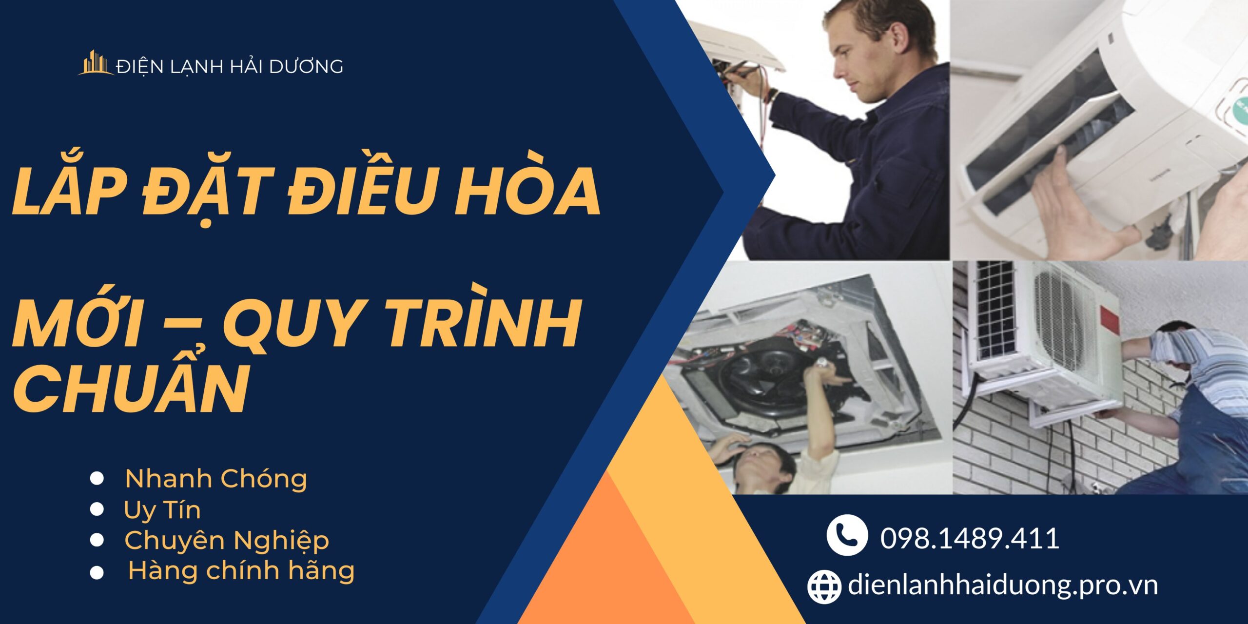 Lắp đặt điều hòa mới – Quy trình chuẩn
